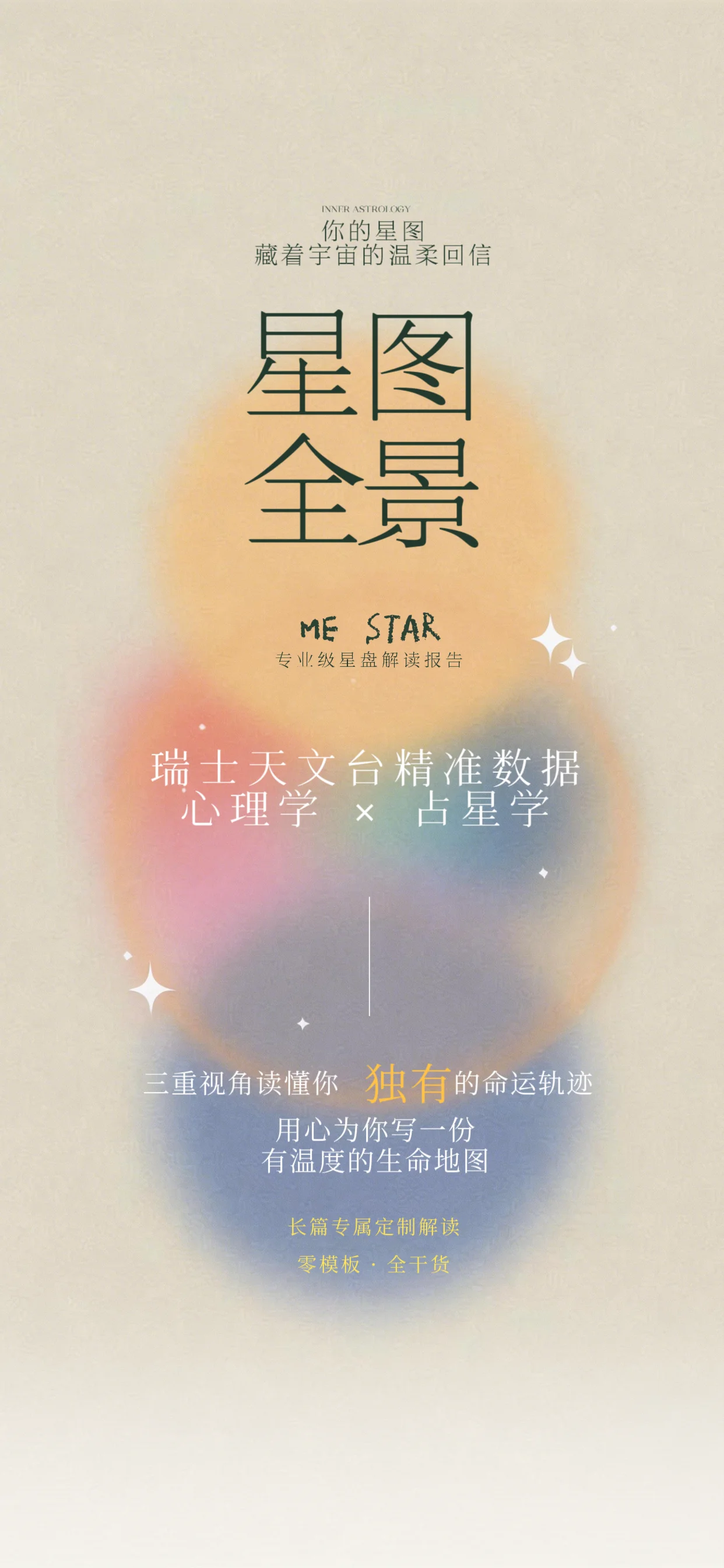 占星师Moon的专业星盘解读服务海报